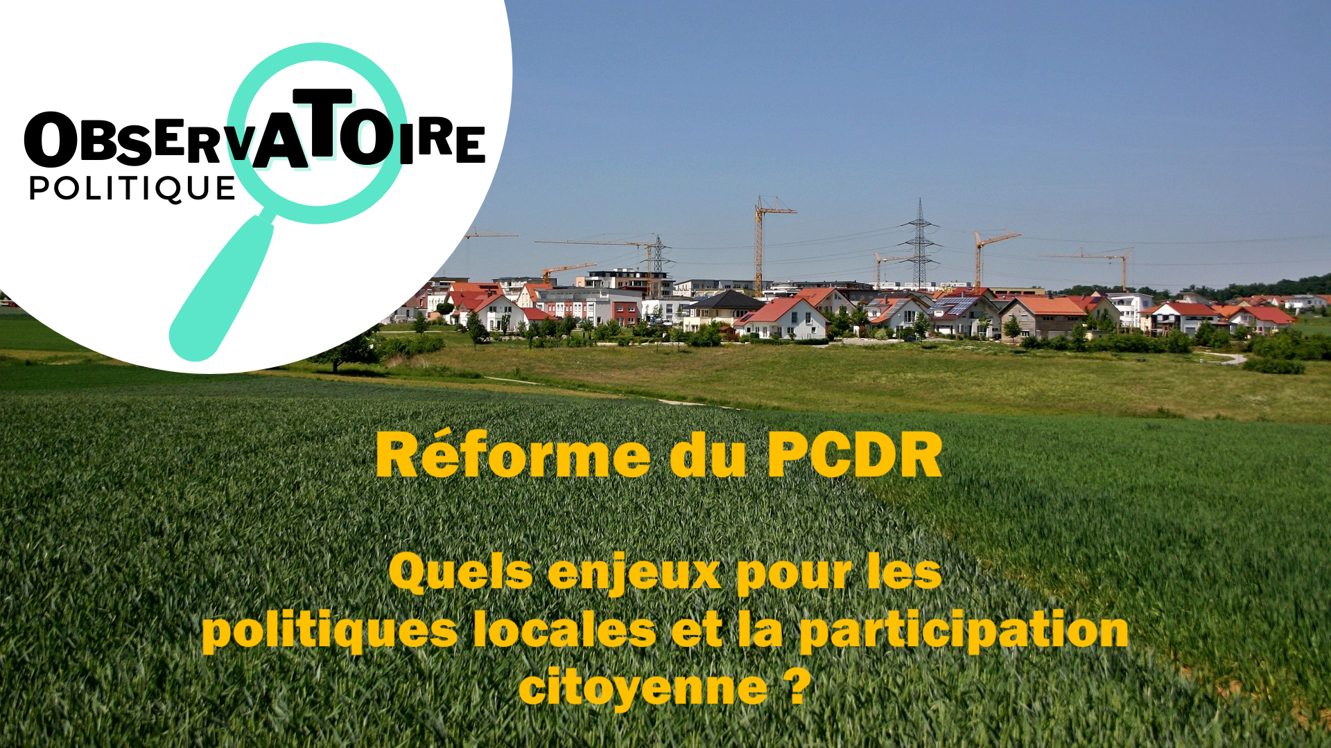 Observatoire politique pcdr